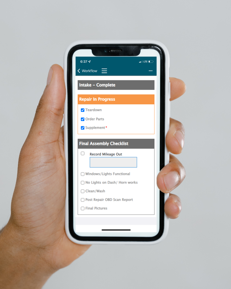Onbase on Iphone screen
