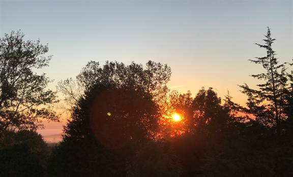 Sunset before the 5K Run